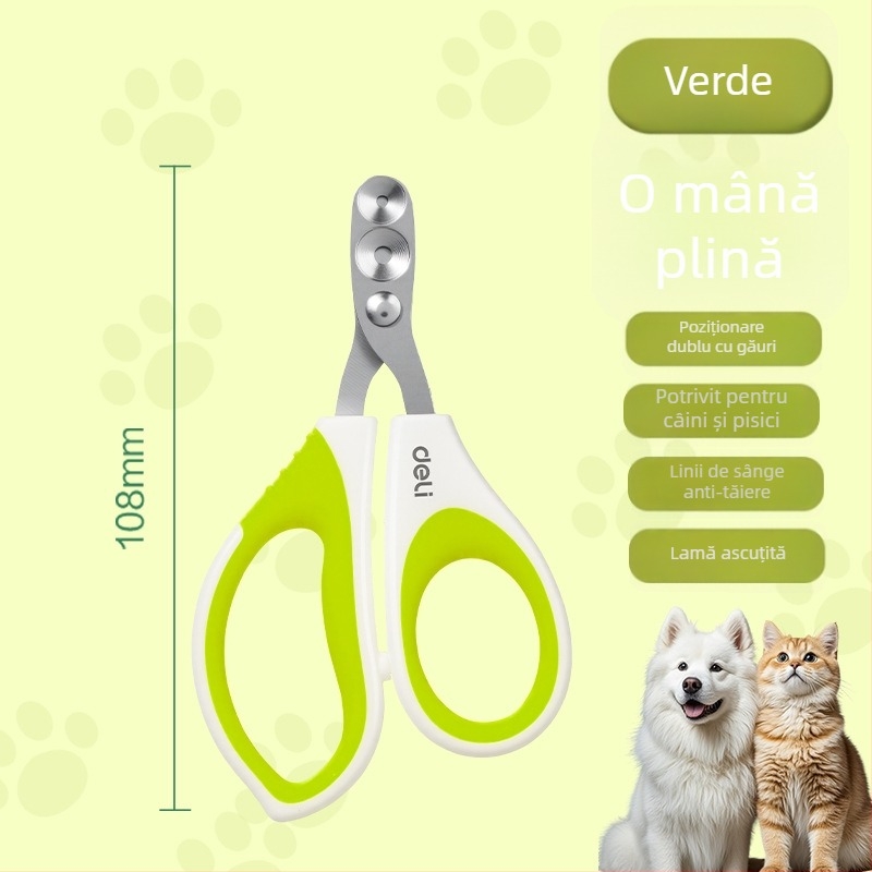 Clește de unghii pentru pisici, design cu gaură rotundă, instrument pentru unghii de animale de companie, brand Pet weisen