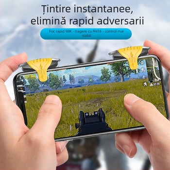 Controler de joc cu patru degete F01, carcasă din ABS + metal, interfață PS/2, Force Feedback, compatibil cu telefoane inteligente