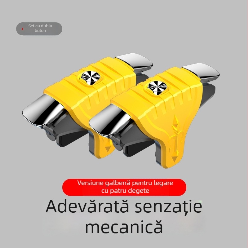 Controler de joc cu patru degete F01, carcasă din ABS + metal, interfață PS/2, Force Feedback, compatibil cu telefoane inteligente