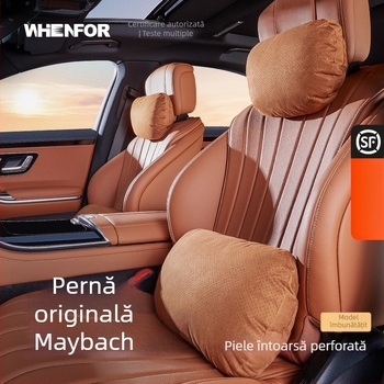 Perne pentru cap și sprijin lombar pentru mașină, din velur, toate anotimpurile, potrivire universală