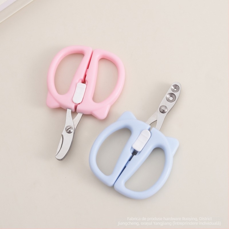 Clește de unghii pentru animale de companie, pentru șinșilă și pisică — antihemoragic, design cu gaură rotundă, pentru începători