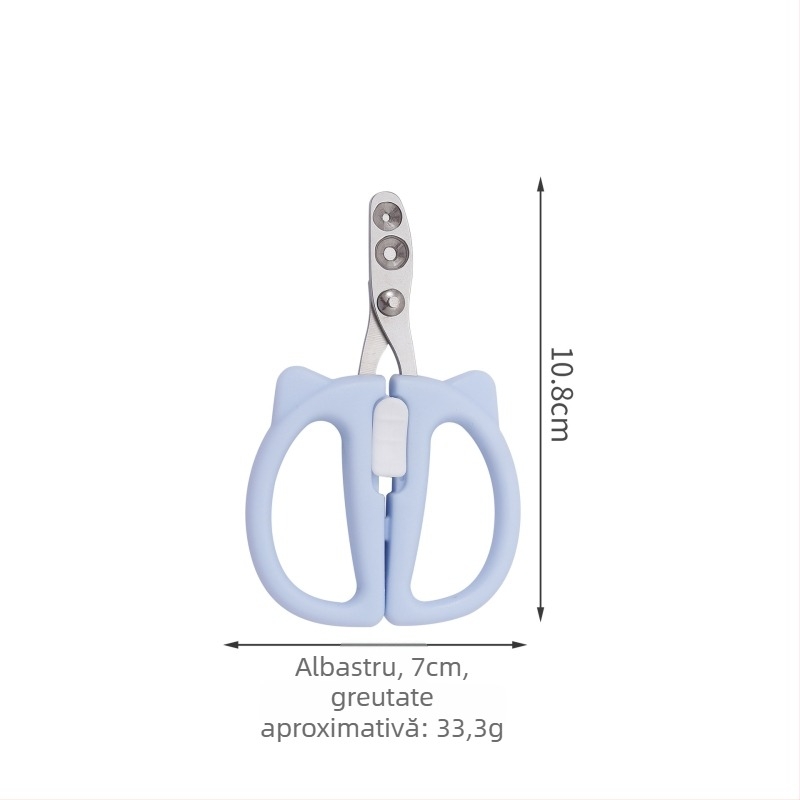 Clește de unghii pentru animale de companie, pentru șinșilă și pisică — antihemoragic, design cu gaură rotundă, pentru începători