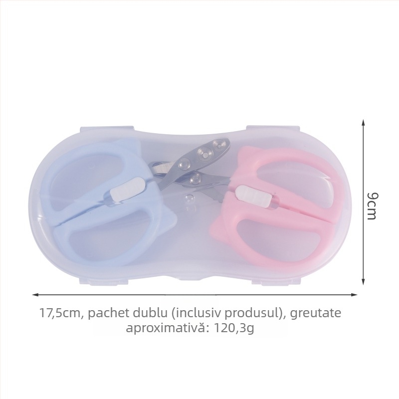 Clește de unghii pentru animale de companie, pentru șinșilă și pisică — antihemoragic, design cu gaură rotundă, pentru începători