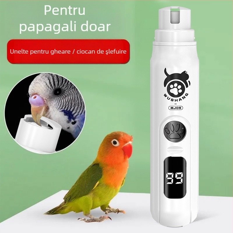 Polizor de unghii pentru animale de companie (pisici și câini) – pentru începători, funcție duală: polisare și tăierea unghiilor, delicat cu unghiile