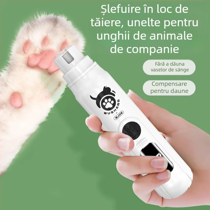 Polizor de unghii pentru animale de companie (pisici și câini) – pentru începători, funcție duală: polisare și tăierea unghiilor, delicat cu unghiile