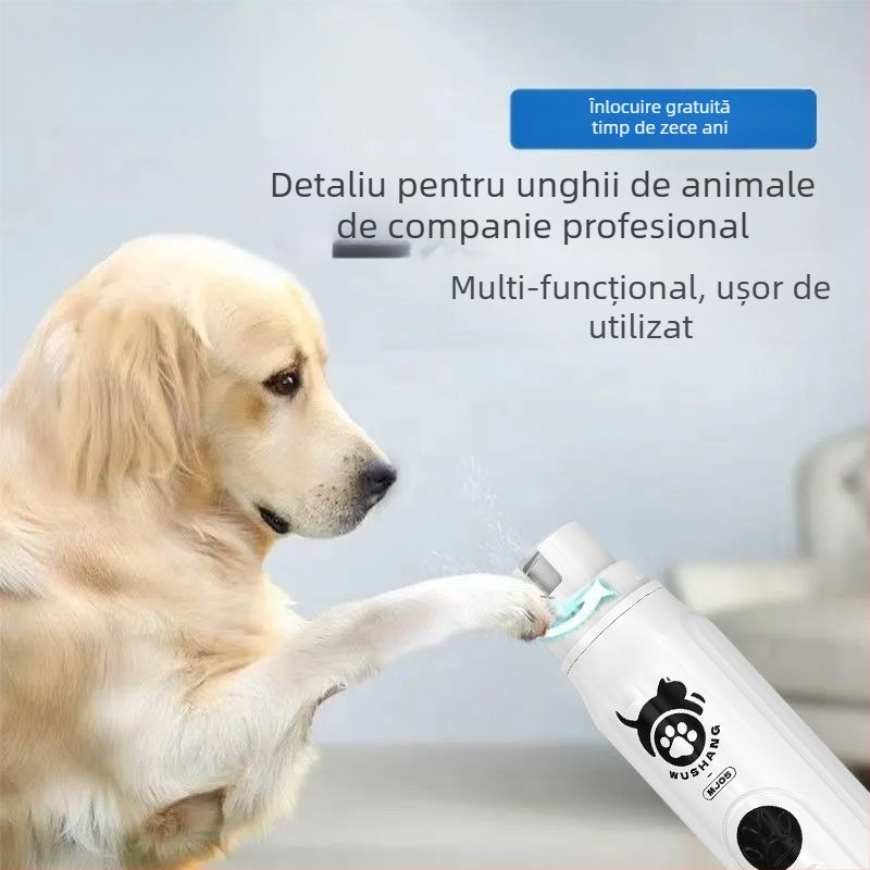 Polizor de unghii pentru animale de companie (pisici și câini) – pentru începători, funcție duală: polisare și tăierea unghiilor, delicat cu unghiile