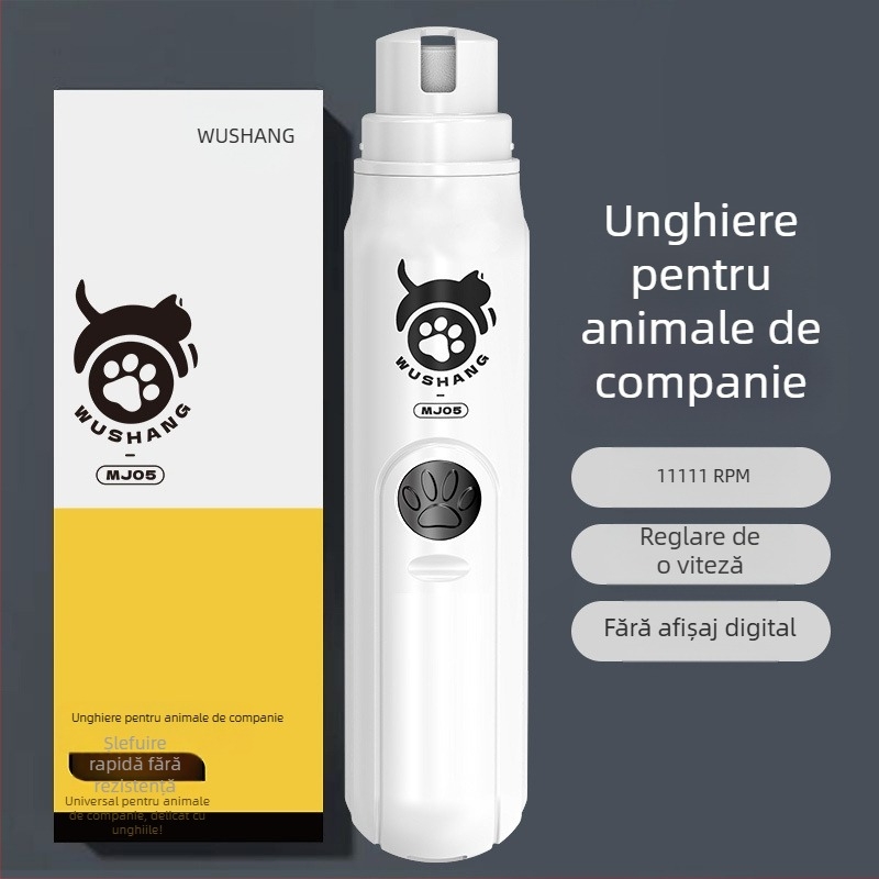 Polizor de unghii pentru animale de companie (pisici și câini) – pentru începători, funcție duală: polisare și tăierea unghiilor, delicat cu unghiile