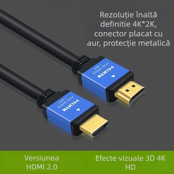 HDMI 2.0 cablu pentru dispozitive 4K (fibra optică; conectori placati cu aur; convertor tip hub)