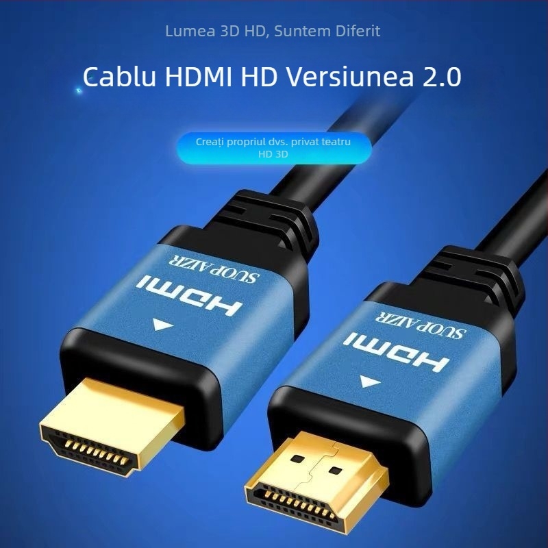 HDMI 2.0 cablu pentru dispozitive 4K (fibra optică; conectori placati cu aur; convertor tip hub)