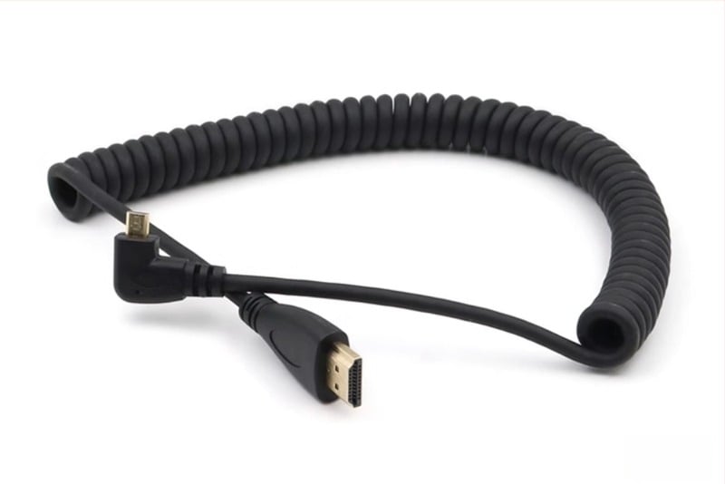 Cablu Micro HDMI către HDMI Standard, cu contacte placate cu aur, 2 m, pentru monitoare și camere DSLR