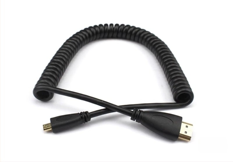 Cablu Micro HDMI către HDMI Standard, cu contacte placate cu aur, 2 m, pentru monitoare și camere DSLR