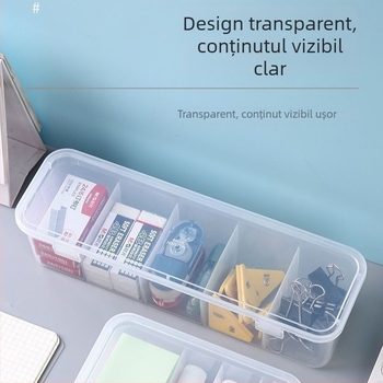 Cutie de depozitare cabluri cu capac și compartiment pentru înfășurare, pentru organizare pe birou – design modern minimalist, potrivită pentru călătorii, bucătărie și birou, brand Friendly