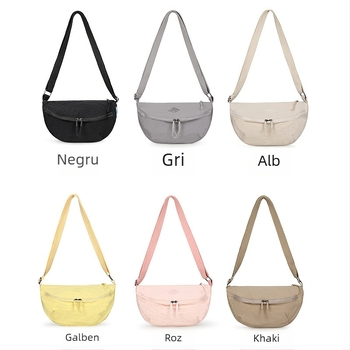 Geantă crossbody - Taslan impermeabil, Capacitate mare, Unisex, Pentru sporturi în aer liber, Broderie