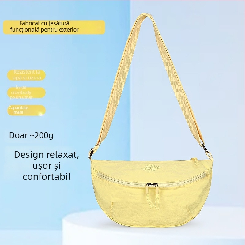 Geantă crossbody - Taslan impermeabil, Capacitate mare, Unisex, Pentru sporturi în aer liber, Broderie