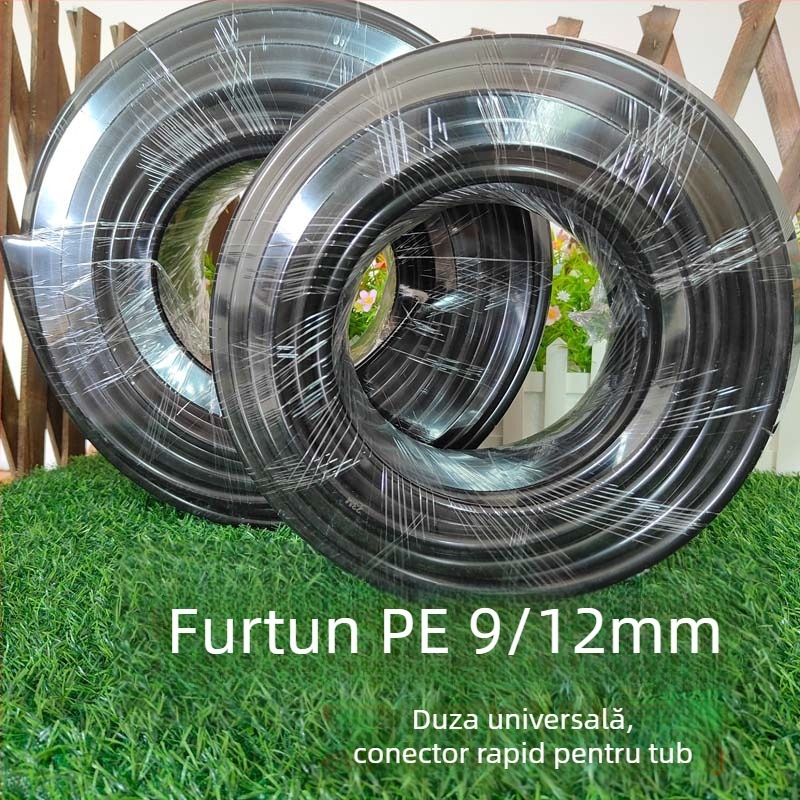 Sistem țevi PE pentru irigare prin picurare — instalare ușoară, durată lungă de viață, rezistență la coroziune; duză atomizată universală cu inserție rapidă și interfață reglabilă (Material: PE; Tip: irigare prin picurare)