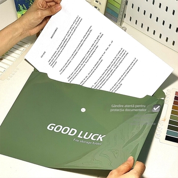 Buzunar Snaps pentru documente A4, plastic, grosime 0,5 cm, capacitate 1 pagină, personalizare disponibilă, logo imprimat