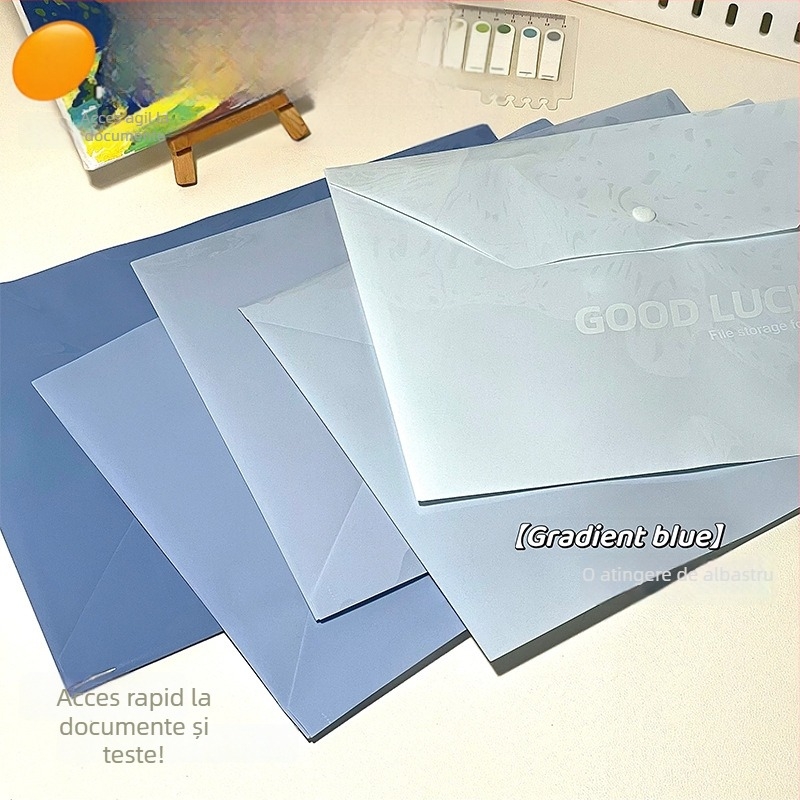 Buzunar Snaps pentru documente A4, plastic, grosime 0,5 cm, capacitate 1 pagină, personalizare disponibilă, logo imprimat