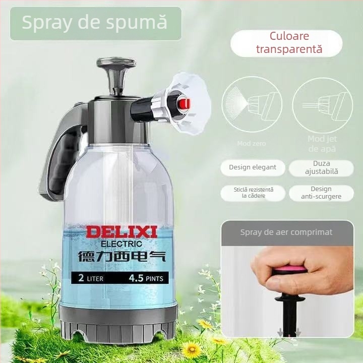 Delixi AL 2L Stropitoare / recipient de stropit / Duș – PP/HDPE/ABS, Pulverizator manual pentru grădină