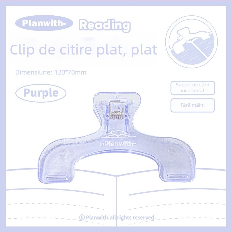 Planwith Reading Clip plat pentru citire – Plastic, clip multifuncțional pentru note și dosar pentru foi de test