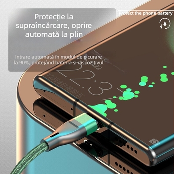 WeYoJu cablu USB 3-în-1 din silicon pentru Huawei și Apple — Conectori: Type-C, Lightning, Micro USB, Mini USB; Încărcare rapidă; Putere maximă 5V