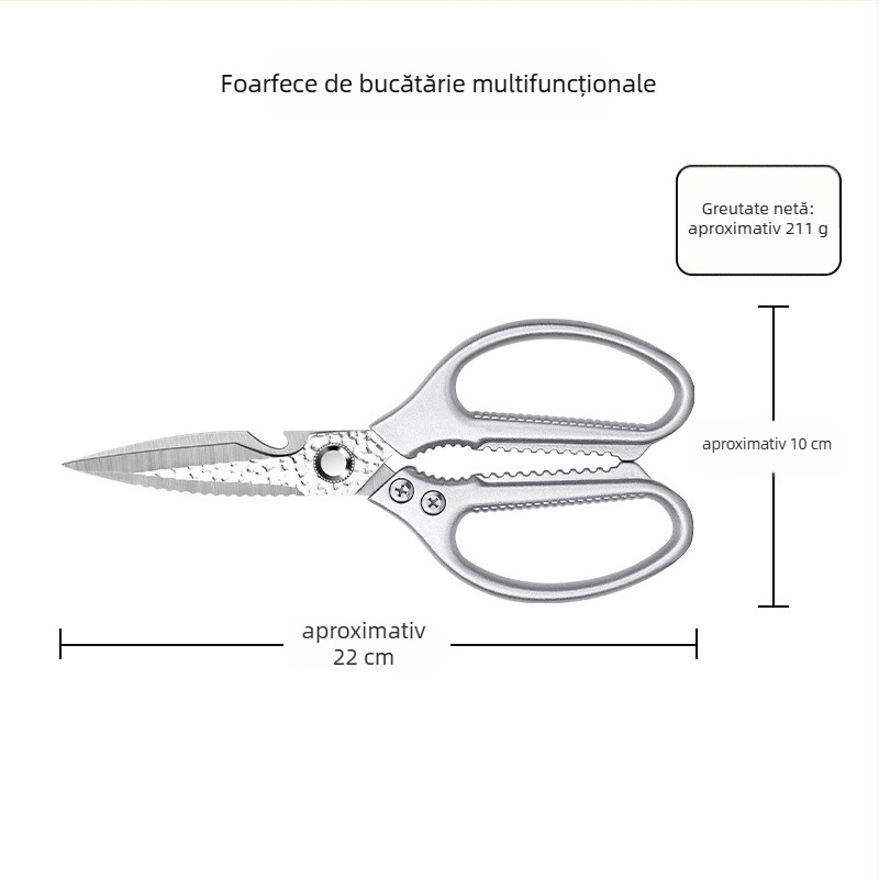 Foarfece de bucătărie din oțel inoxidabil, tăierea osoasă grea, multifunctionale pentru pește, personalizare disponibilă