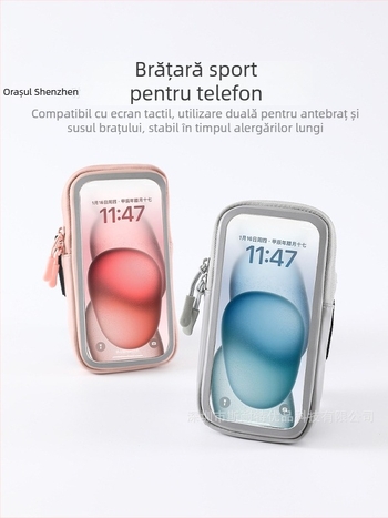 Geantă de braț pentru telefon cu ecran tactil – PU, unisex, Weiniao, pentru sporturi în aer liber, căptușeală poliester
