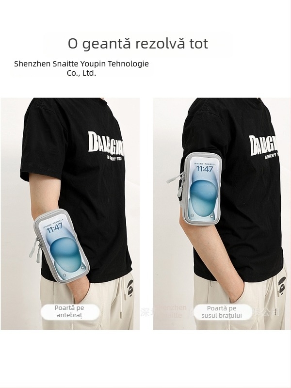 Geantă de braț pentru telefon cu ecran tactil – PU, unisex, Weiniao, pentru sporturi în aer liber, căptușeală poliester