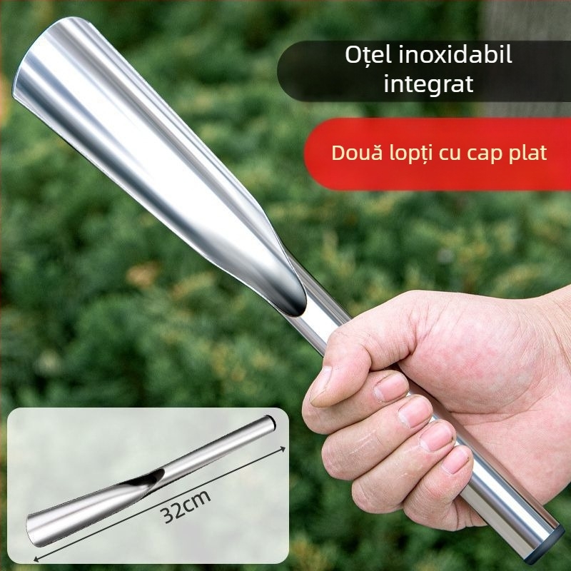 Lopată de grădină din oțel inoxidabil, într-o singură piesă, pentru plantarea florilor și legumelor, săpatul solului și plante sălbatice
