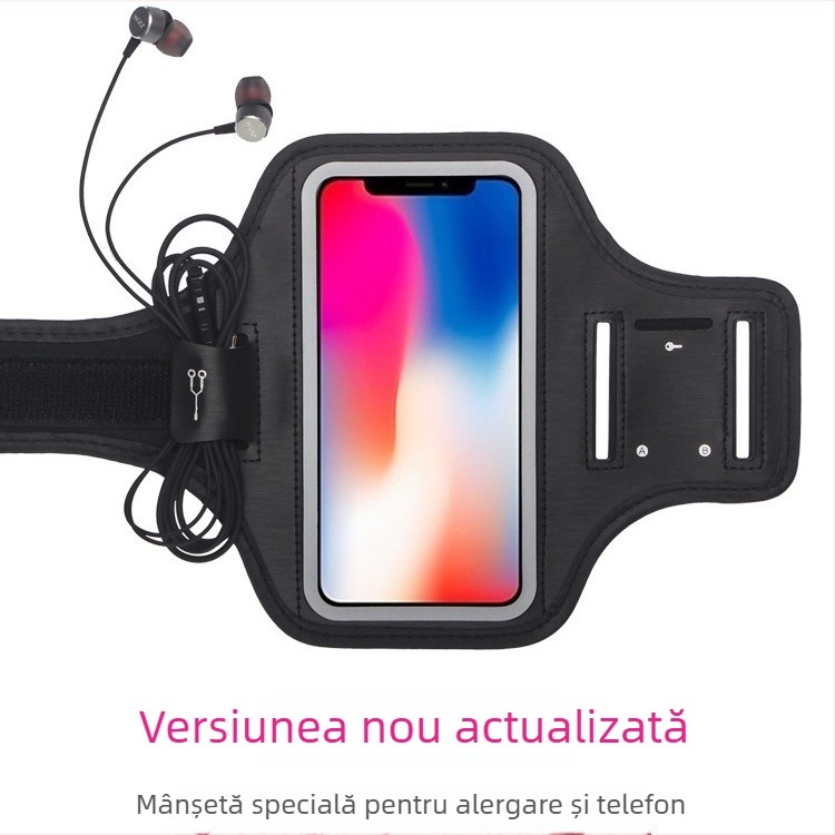 Geantă pentru telefon pe braț, pentru alergare – Unisex, ecran tactil, respirabilă, ultra-ușoară, rezistentă la uzură; material poliester cu căptușeală din fibre poliesterice, pentru sporturi în aer liber