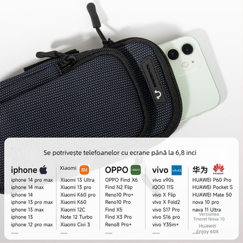 Geantă de braț pentru telefon la alergare, impermeabilă, material diving cloth, brand TOUROMAN, pentru sporturi în aer liber