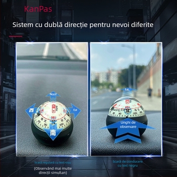 Minge ghidaj pentru compas auto – precizie înaltă, luminoasă, corp metalic (Material: Metal)