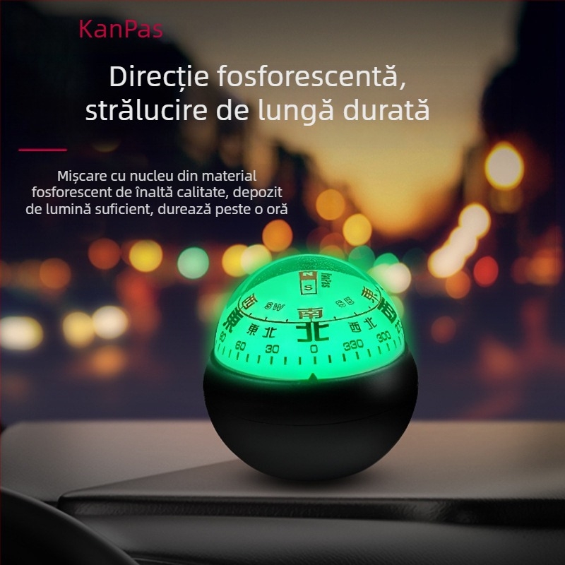 Minge ghidaj pentru compas auto – precizie înaltă, luminoasă, corp metalic (Material: Metal)