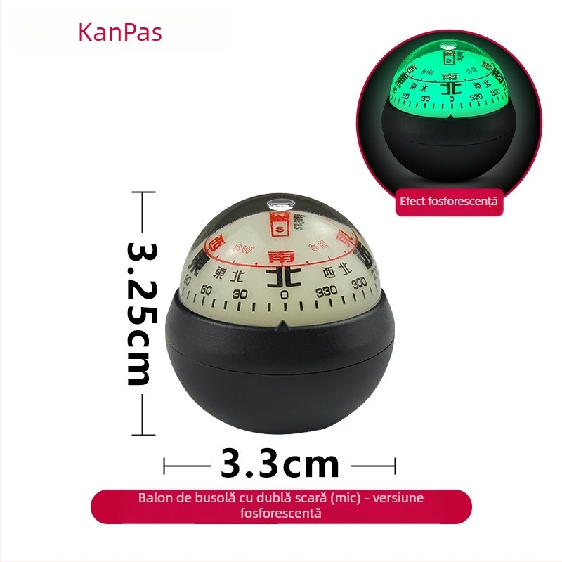 Minge ghidaj pentru compas auto – precizie înaltă, luminoasă, corp metalic (Material: Metal)