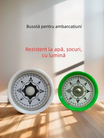 Busolă marină magnetică cu carcasă rezistentă la șocuri și apă, iluminare electrică