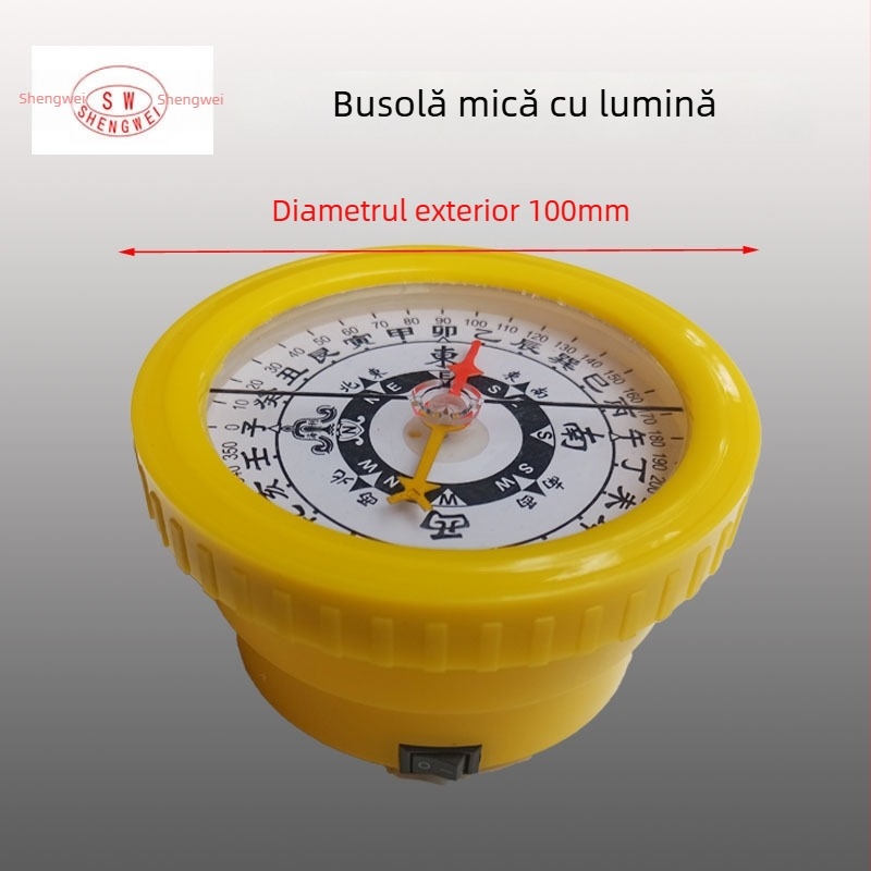 Busolă marină magnetică cu carcasă rezistentă la șocuri și apă, iluminare electrică