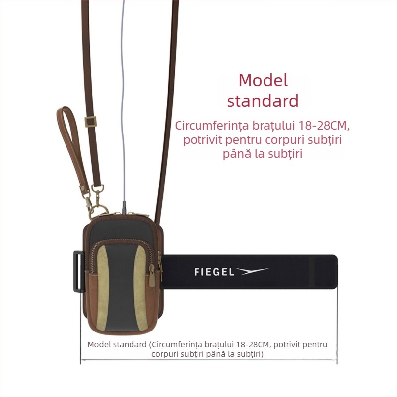 Geantă de braț pentru telefon pentru alergare - Unisex, PU material, respirabilă, pentru sporturi în aer liber, design urban simplu