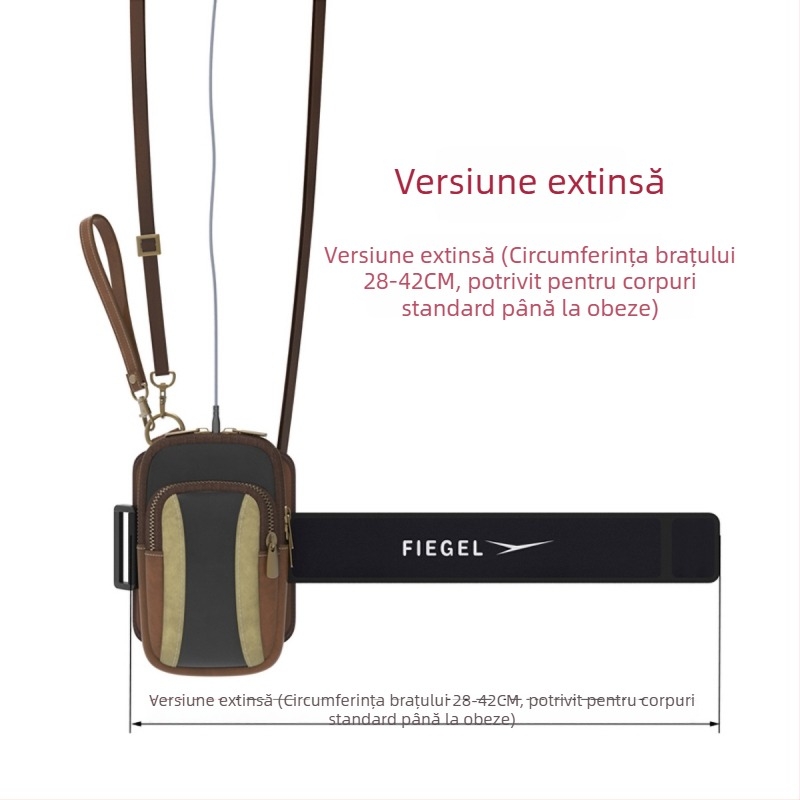 Geantă de braț pentru telefon pentru alergare - Unisex, PU material, respirabilă, pentru sporturi în aer liber, design urban simplu