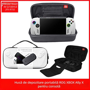 Geantă de depozitare pentru ROG Xbox Ally X, husă rigidă cu fermoar, poliester și PU, dimensiuni 5×2,8×14,5 cm, greutate 445,5 g