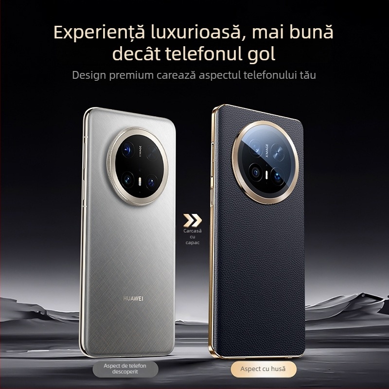 Carcasă Huawei Mate70 Pro din piele naturală – Antiamprentare, Protecție la cădere, Rezistență la uzură