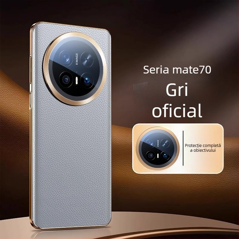Carcasă Huawei Mate70 Pro din piele naturală – Antiamprentare, Protecție la cădere, Rezistență la uzură