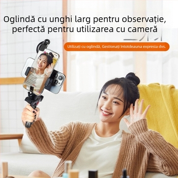 Suport auto pentru telefon cu funcții teleprompter pentru utilizare pe birou sau în mână - portabil, gata pentru subtitrări (Plastic; Fără personalizare; Brand: Other; Stil: General)