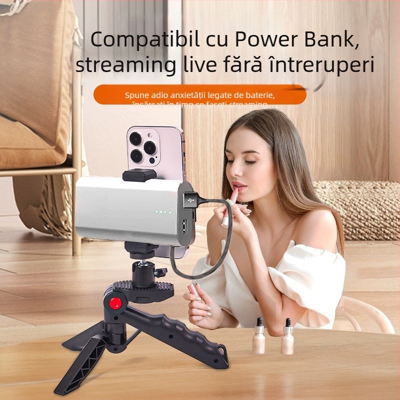 Suport auto pentru telefon cu funcții teleprompter pentru utilizare pe birou sau în mână - portabil, gata pentru subtitrări (Plastic; Fără personalizare; Brand: Other; Stil: General)