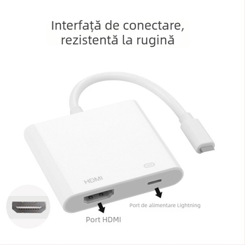 Adaptor iPhone Lightning către HDMI – fir de cupru, interfață HDMI, carcasă din plastic