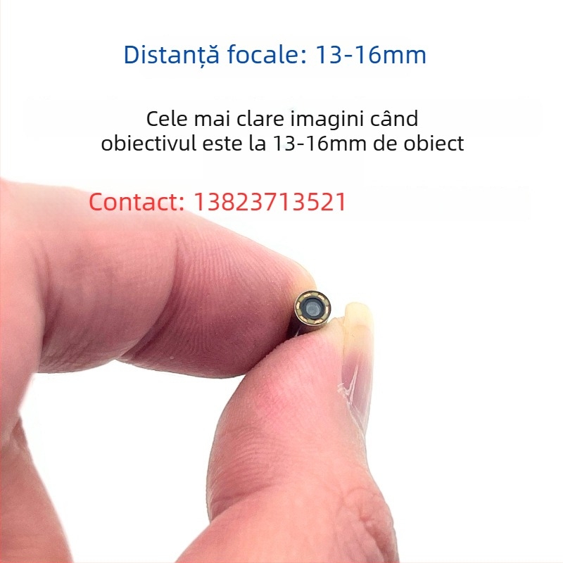 Cameră USB endoscopie pentru conducte, diametru 3,9 mm, 1 MP, IP67 rezistent la apă, unghi de vizualizare 60°, iluminare LED