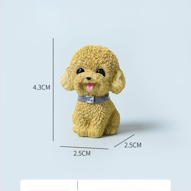 Figu­ră de peisaj mini din rășină cu pui de câine – decor cu un câine desen animat, stil modern și simplu; Material: rășină; Categoria: meșteșuguri din rășină; Scop cadou: cadouri pentru conferințe, premii memoriale