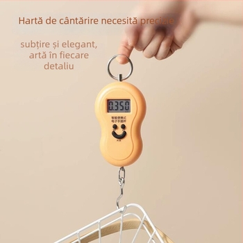 Leban cântar electronic portabil, precizie înaltă, capacitate 50 kg, pentru uz casnic, cu cârlig