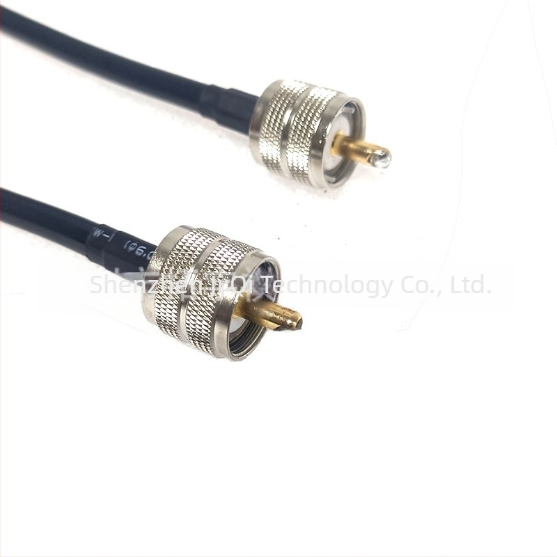 Cablu coaxial RG8X feeder, 50 Ω, SWR ≤ 1.5, conector PL259 UHF, conductor din cupru solid