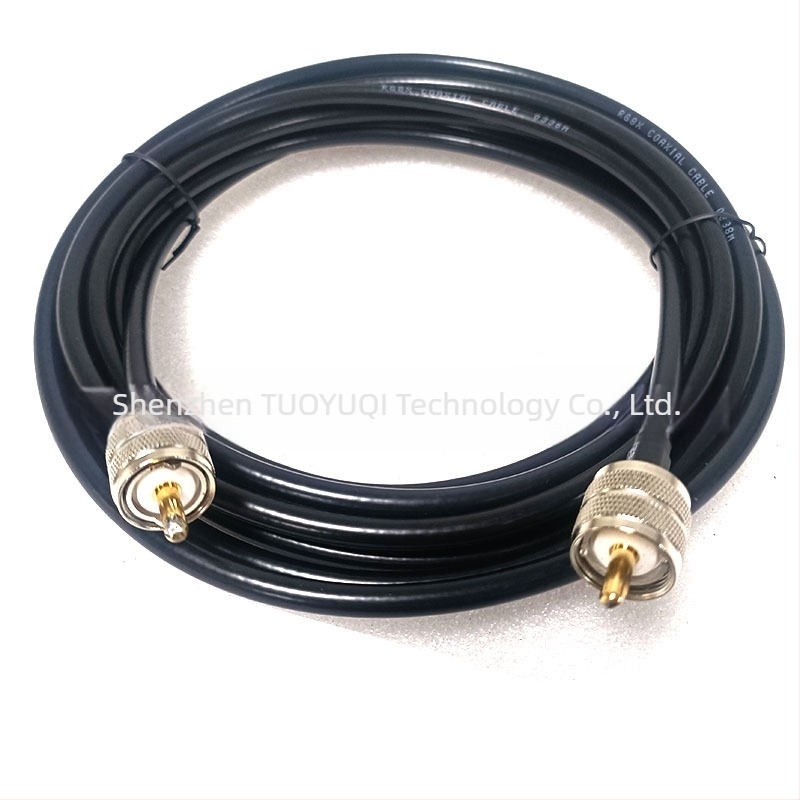 Cablu coaxial RG8X feeder, 50 Ω, SWR ≤ 1.5, conector PL259 UHF, conductor din cupru solid
