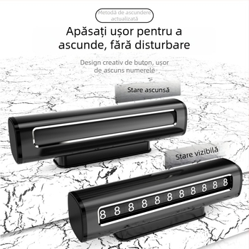 Placă metalică de parcare ascunsă pentru automobil, EITAI, model Stop sign P8, imprimare logo și personalizare disponibilă