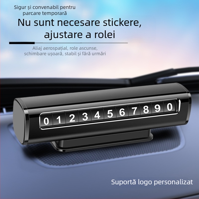 Placă metalică de parcare ascunsă pentru automobil, EITAI, model Stop sign P8, imprimare logo și personalizare disponibilă